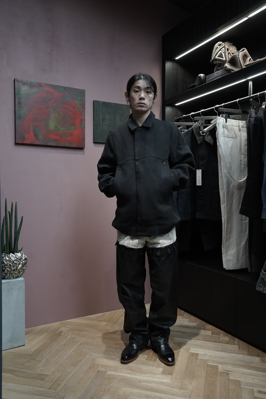 Omar Afridi(オマールアフリディ)25AWのNOVA OVERCOAT(CHARCOAL GREY