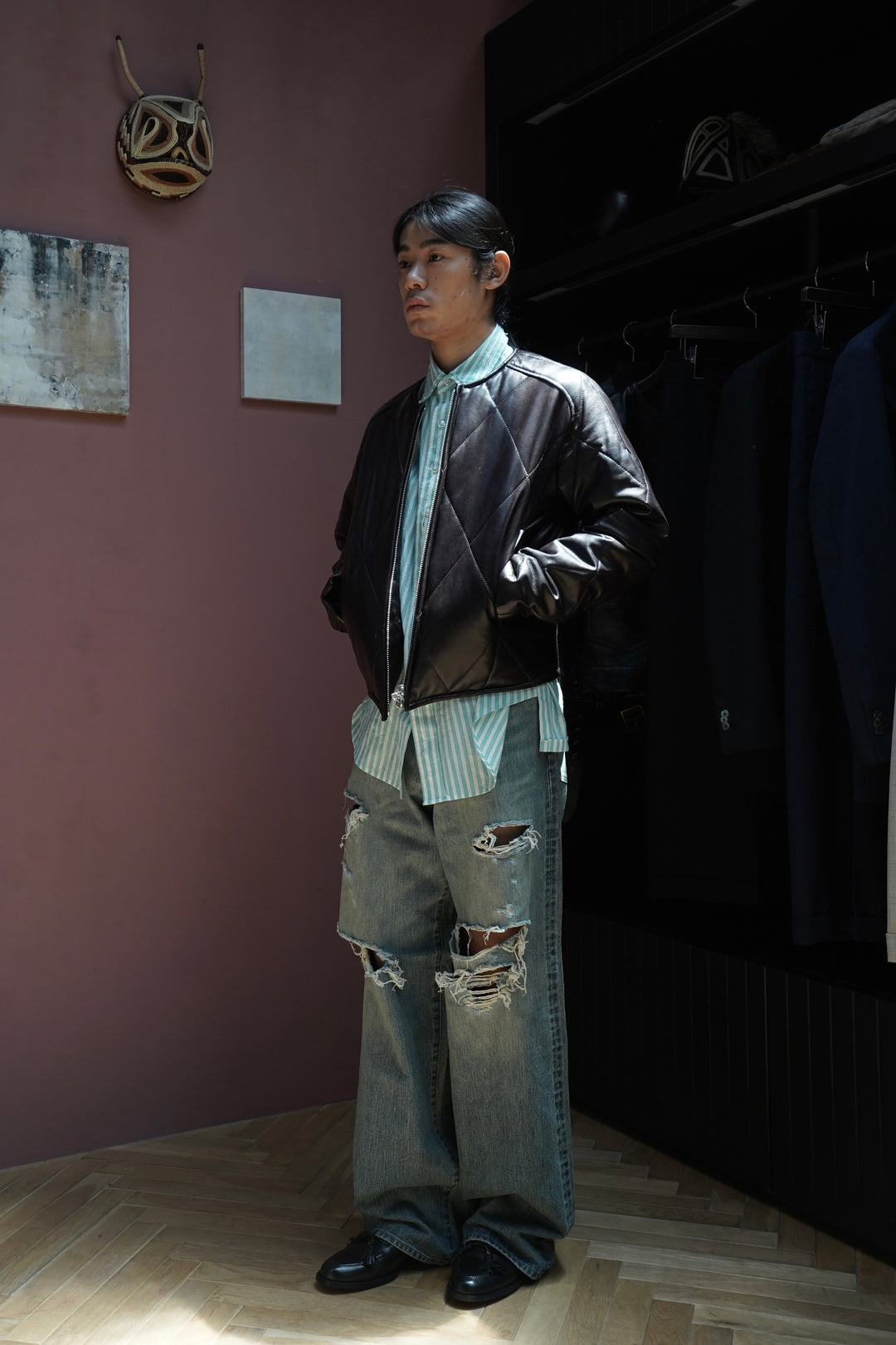 Omar Afridi(オマールアフリディ)25AWのVITO BLOUSON(MAHOGANY