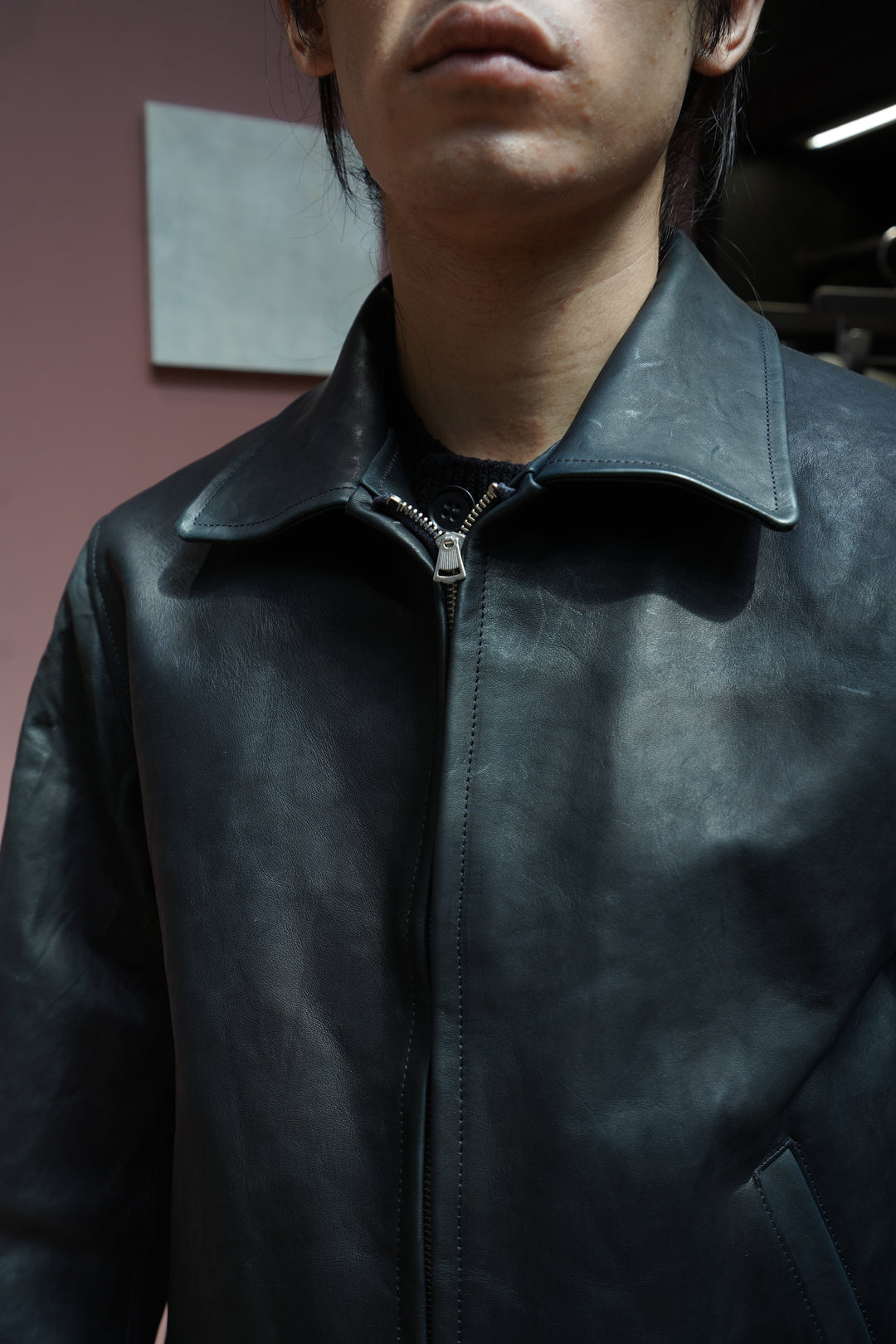 タイガタカハシ　Taiga Takahashi コサックジャケット　38 Taiga Takahashi(タイガタカハシ)のCOSSACK LEATHER JACKET(AI DYED