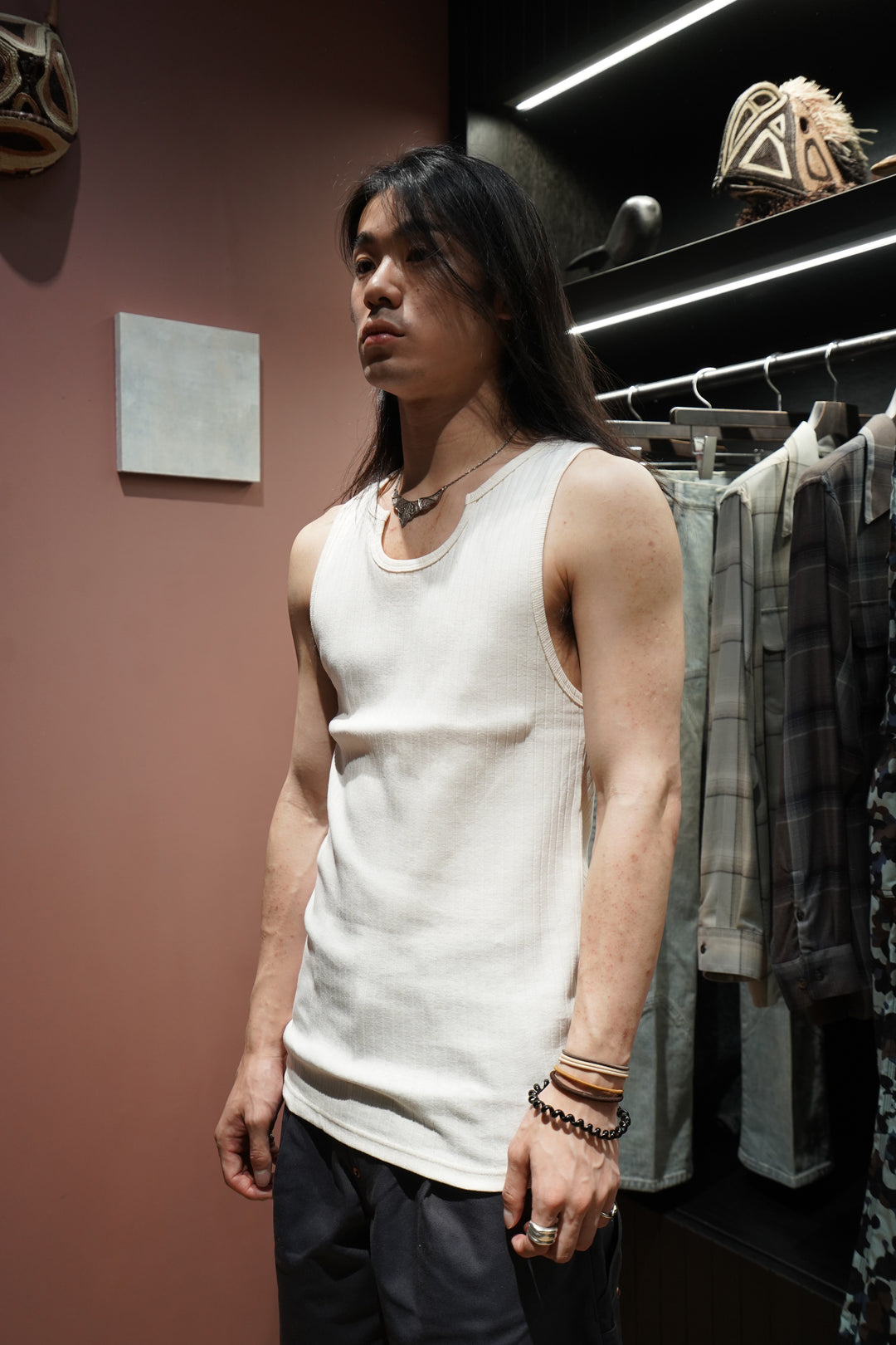 SUGARHILL(シュガーヒル)2025MIDSのRIB TANKTOP(ECRU)(タンクトップ)の 