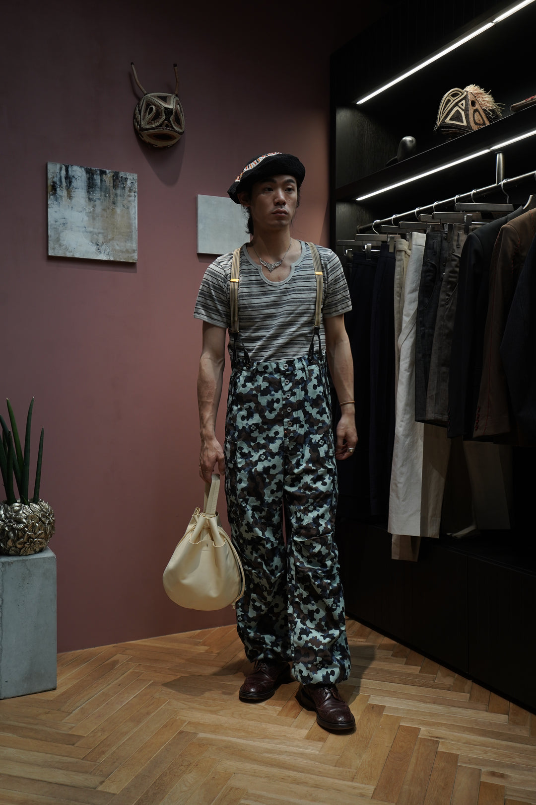 Taiga Takahashi(タイガタカハシ)のSUSPENDER(MULTI STRIPE