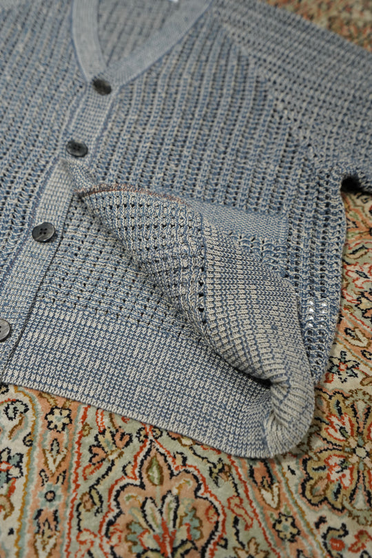 SUGARHILL(シュガーヒル)のCOTTON KNIT CARDIGAN(NAVY&BEIGE