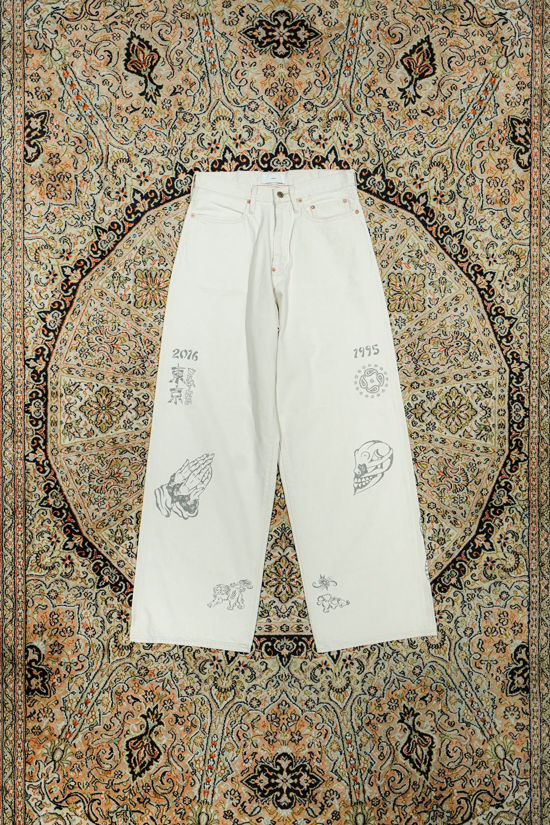 TATTOO FLASH PRINT MODERN WIDE CUT サイズ30 TATTOO FLASH PRINT MODERN DENIM WIDE CUT | SUGARHILL(シュガーヒル