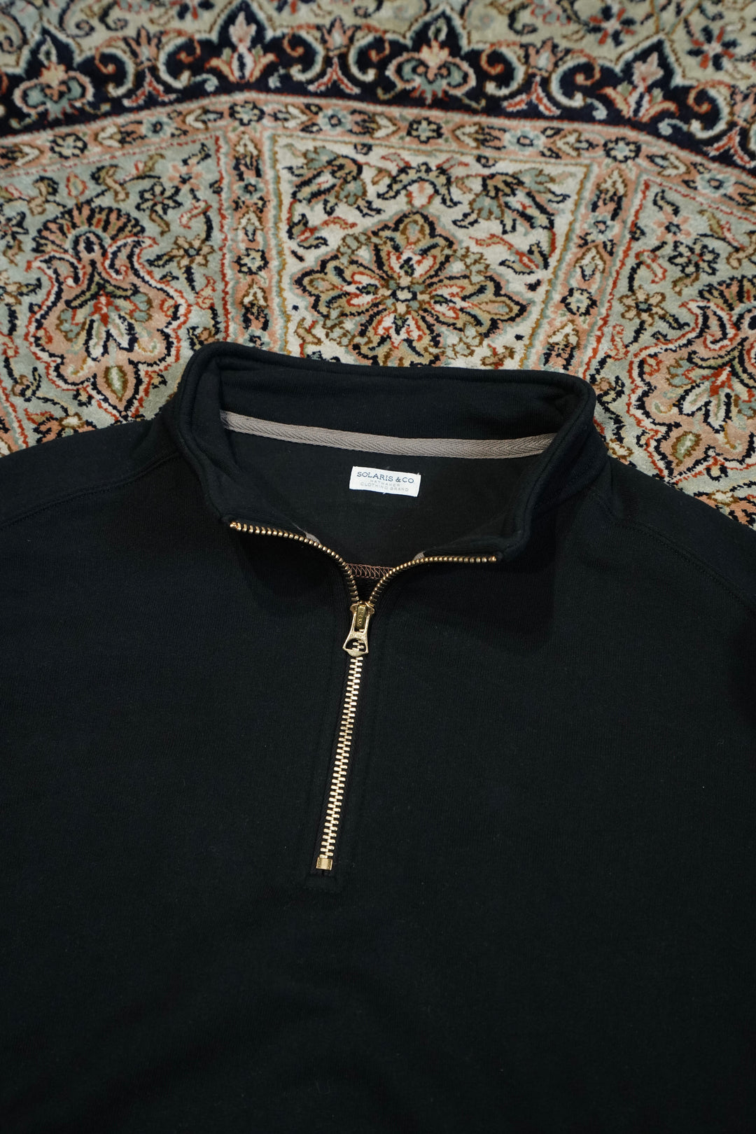 SOLARIS&Co.(ソラリスアンドコー)のHALF ZIP SWEAT - RICKSON(BLACK