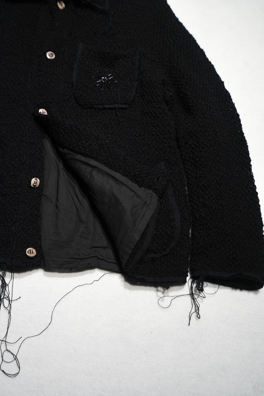 Fujimoto(フジモト)のBroken Knit Jacket(Black)(ジャケット)の通販