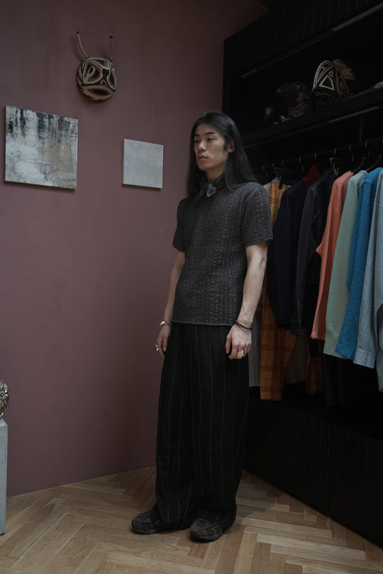 トップス STEAF FISHERMAN KNIT STEAF(スティーフ)25SSのFISHERMAN KNIT(RUBBER CHARCOAL
