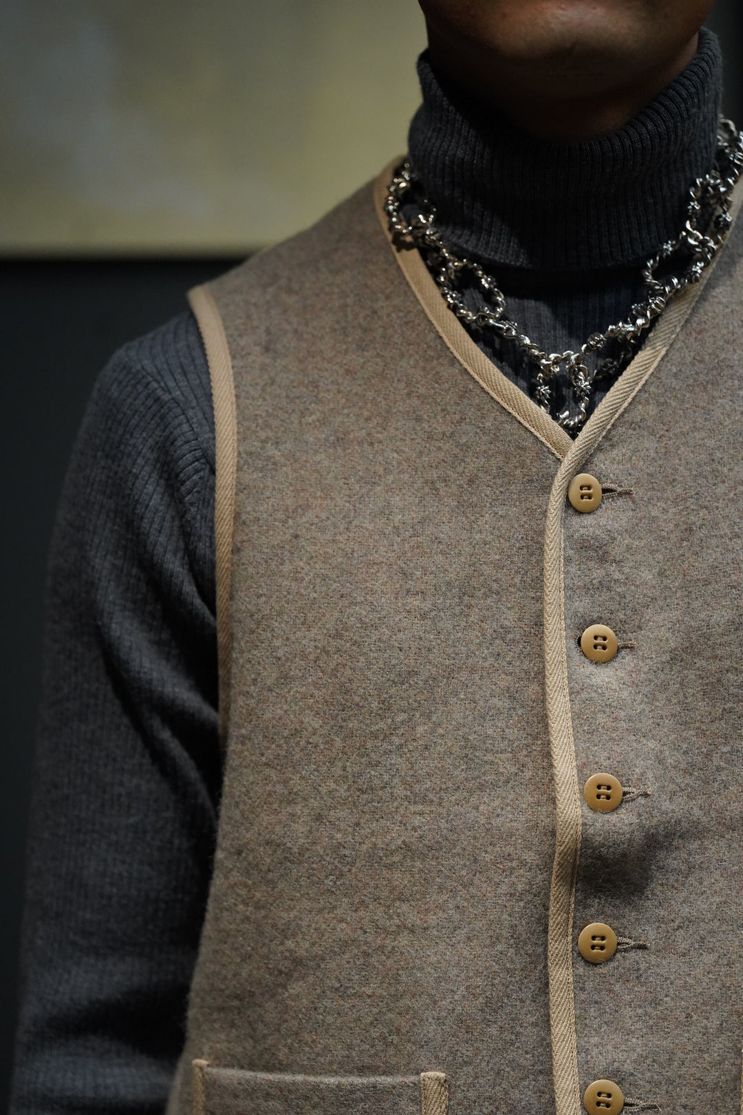 Taiga Takahashi(タイガタカハシ)のBLANKE VEST(BEIGE)(ベスト
