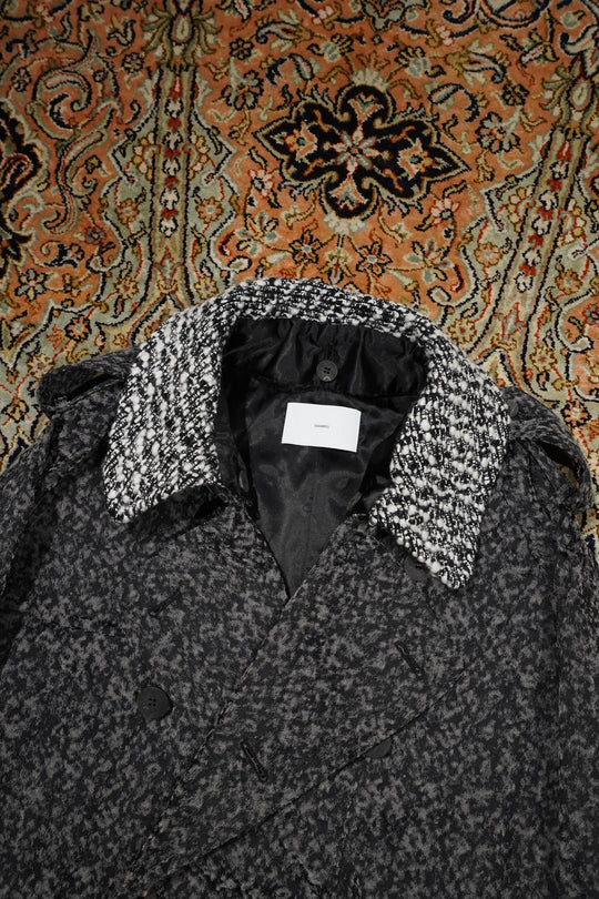 SUGARHILL的URETHANE JACQUARD TRENCH COAT(BLACK&WHITE)（外套