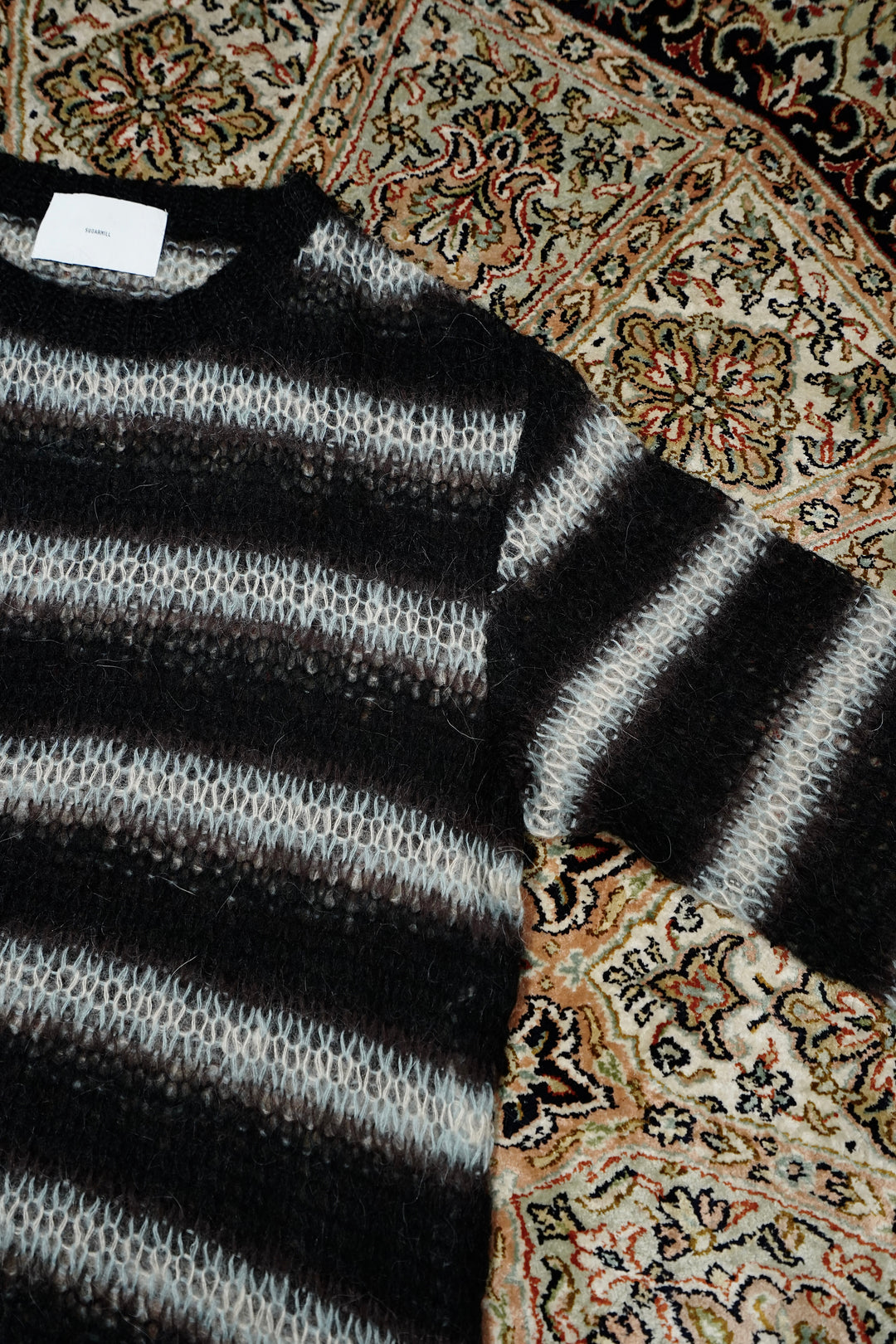 SUGARHILL(シュガーヒル)のMOHAIR STRIPE PULLOVER(MINT STRIPE