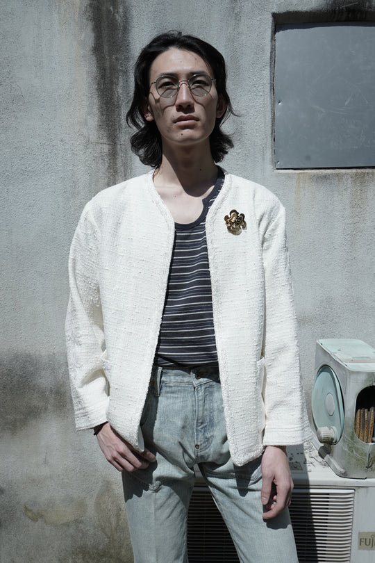 SARTO(サルト)25SSのNO COLLAR JACKET(WHITE)(ジャケット)の通販