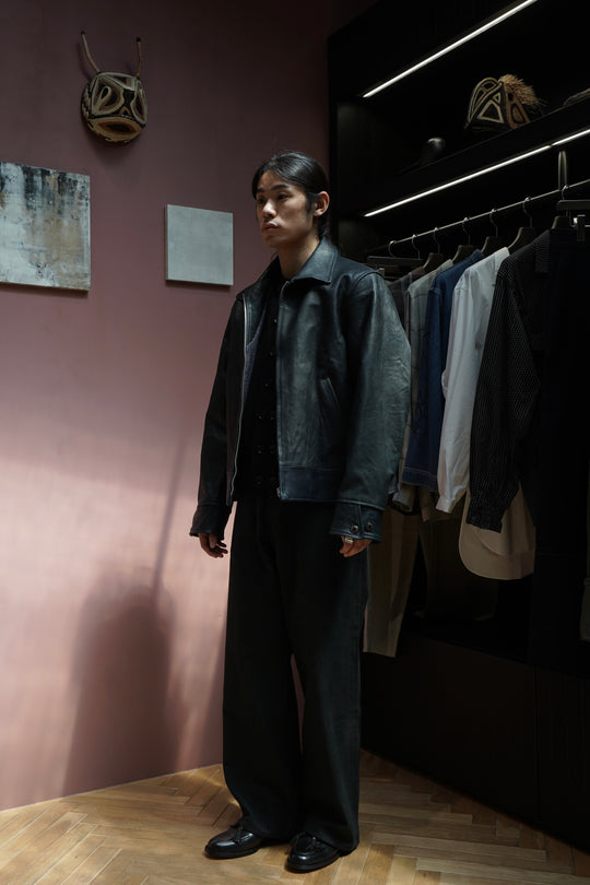 Taiga Takahashi(タイガタカハシ)のCOSSACK LEATHER JACKET(AI DYED