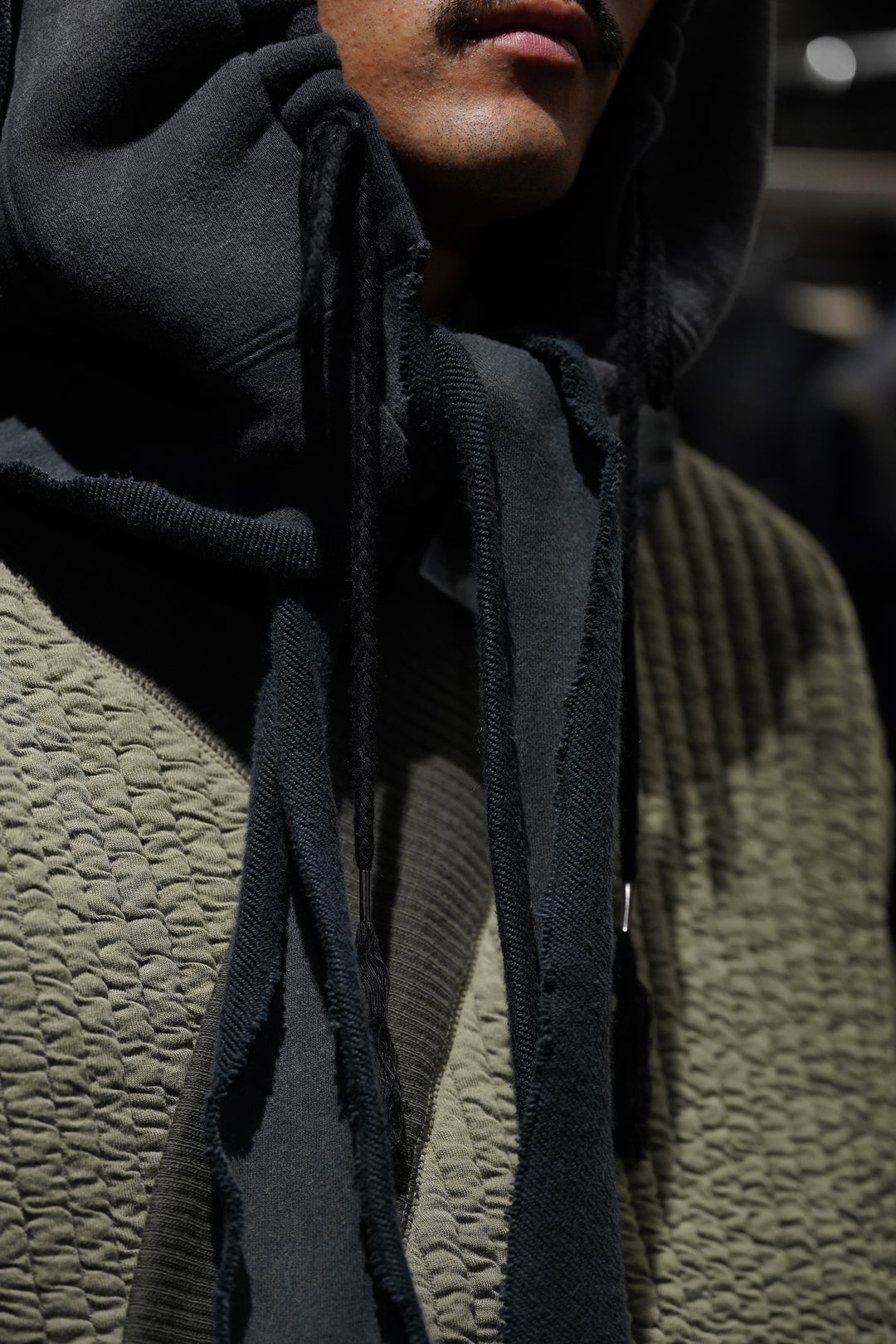 Fujimoto(フジモト)のBroken Hoodie and Mini Bag(Black