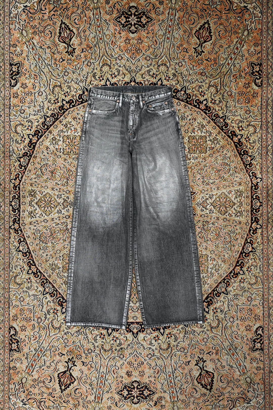 パンツ sugarhill 24aw foild denim widecut New Arrival【SUGARHILL】 FOILED DENIM TROUSERS WIDE CUT