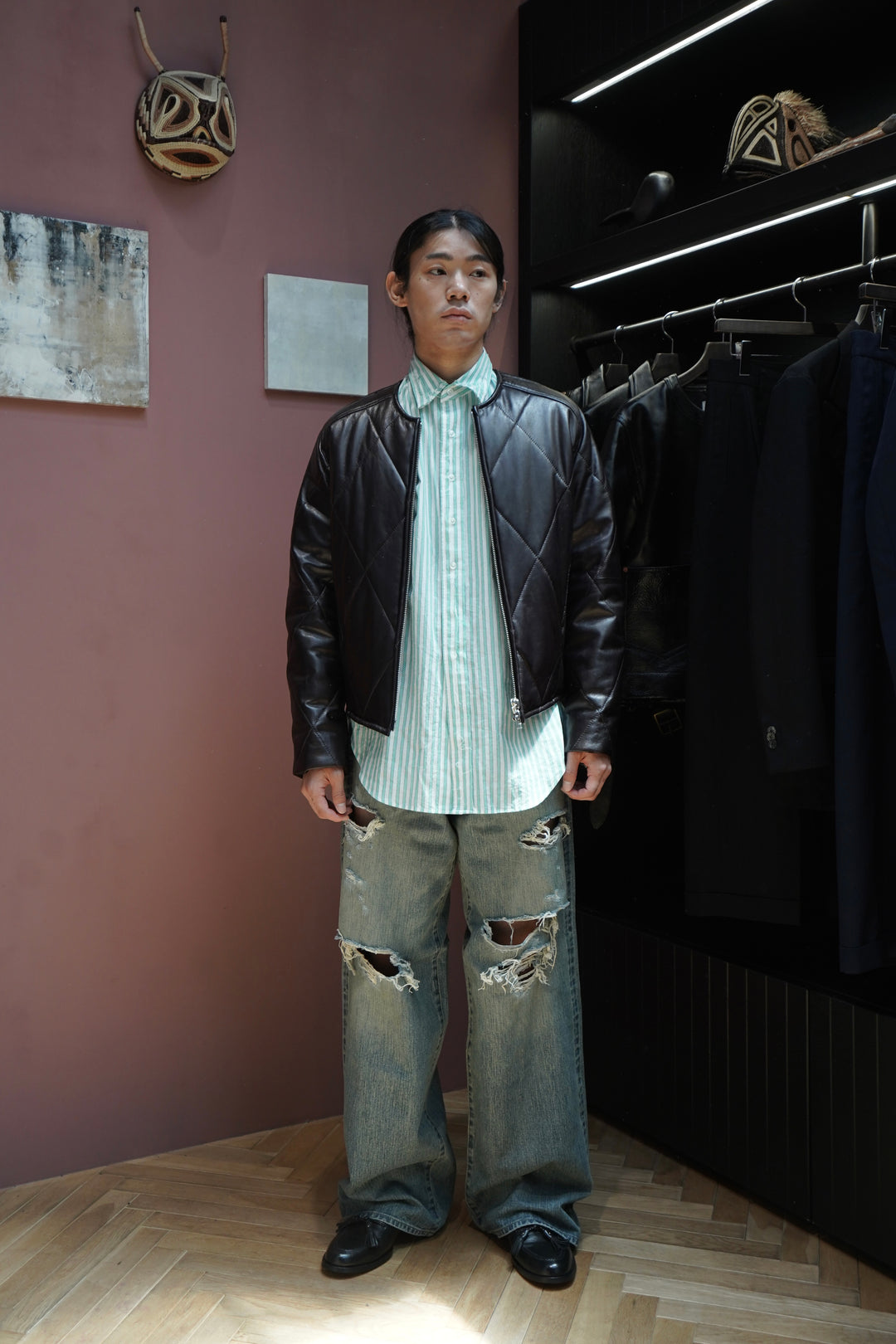 Omar Afridi(オマールアフリディ)25AWのVITO BLOUSON(MAHOGANY