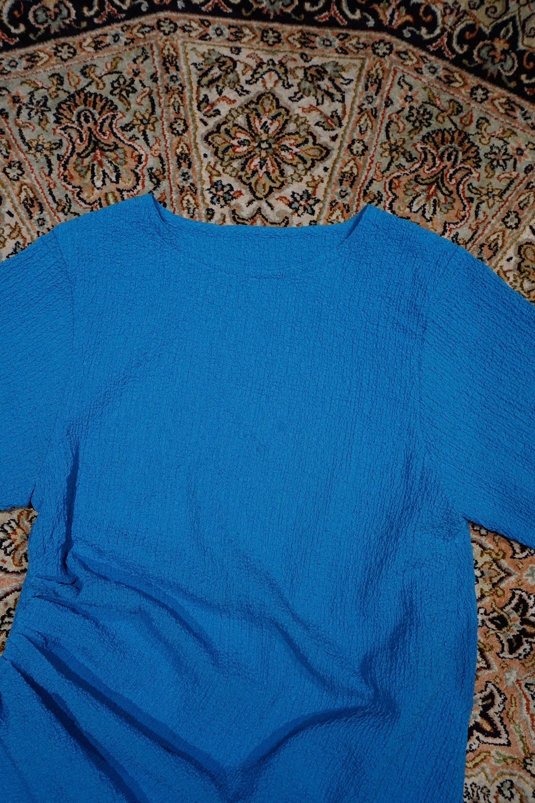 Omar Afridi(オマールアフリディ)25SSのAfridi DRAPED L/S TOP(BLUE