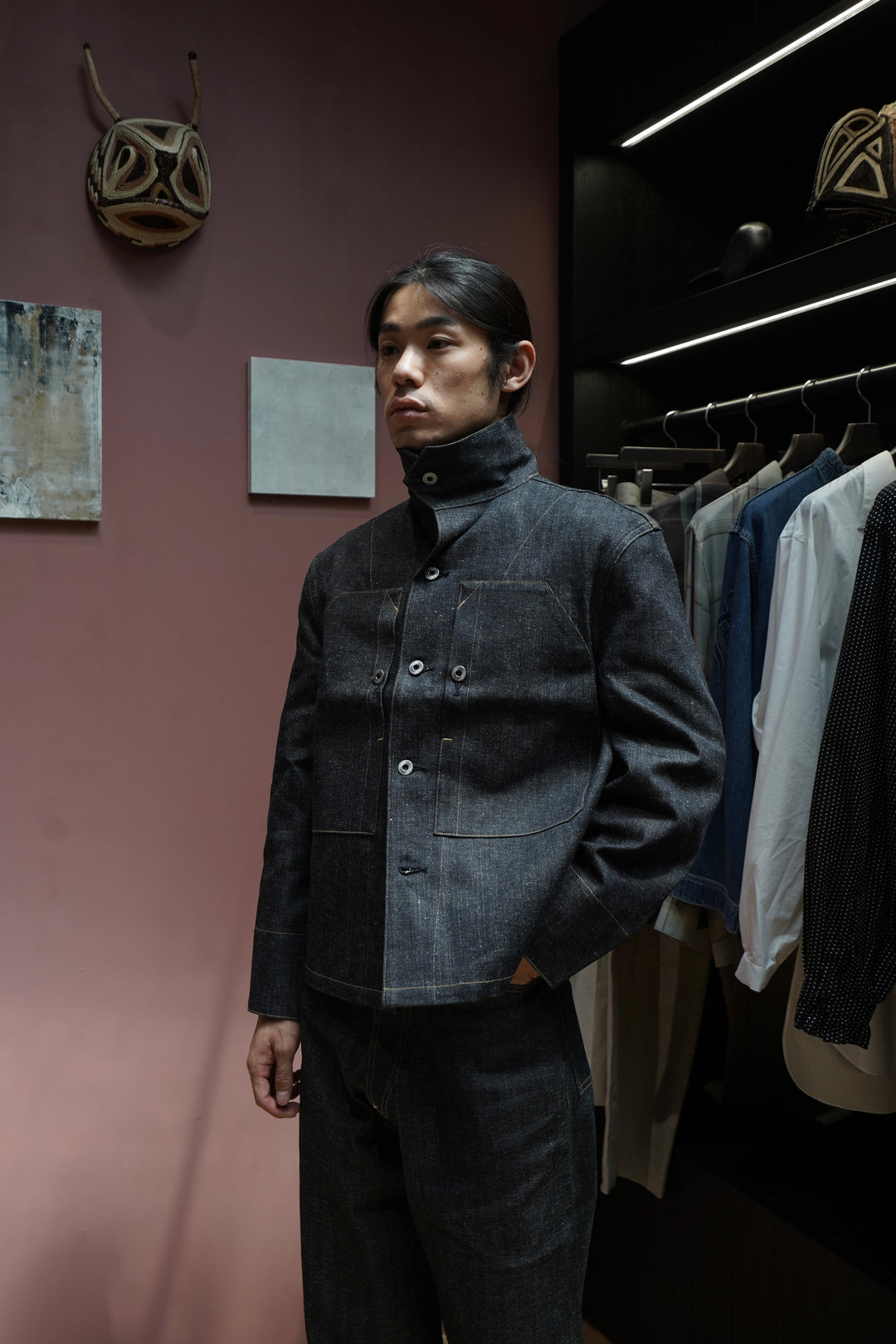 Taiga Takahashi(タイガタカハシ)のFRENCH NAVY MECHANIC JACKET(RAW