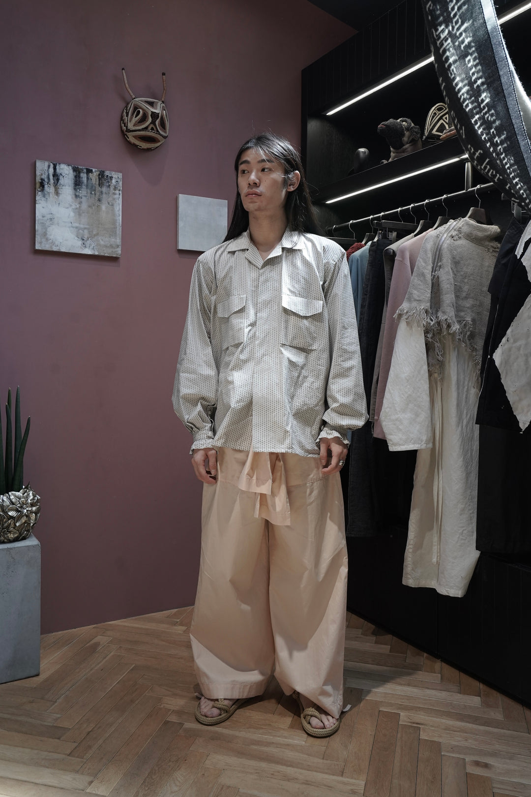 SARTO(サルト)25SSのOPEN COLLAR BLOUSE(O.WHITE/BLACK)(トップス)の