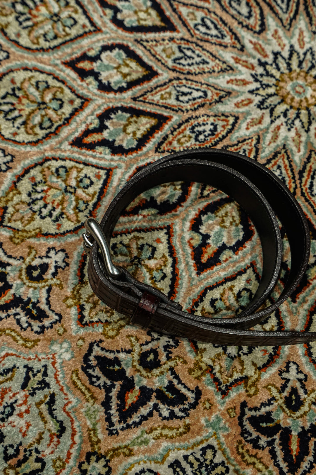 Omar Afridi(オマールアフリディ)26SSのEMBOSSED CROCODILE BELT(BROWN