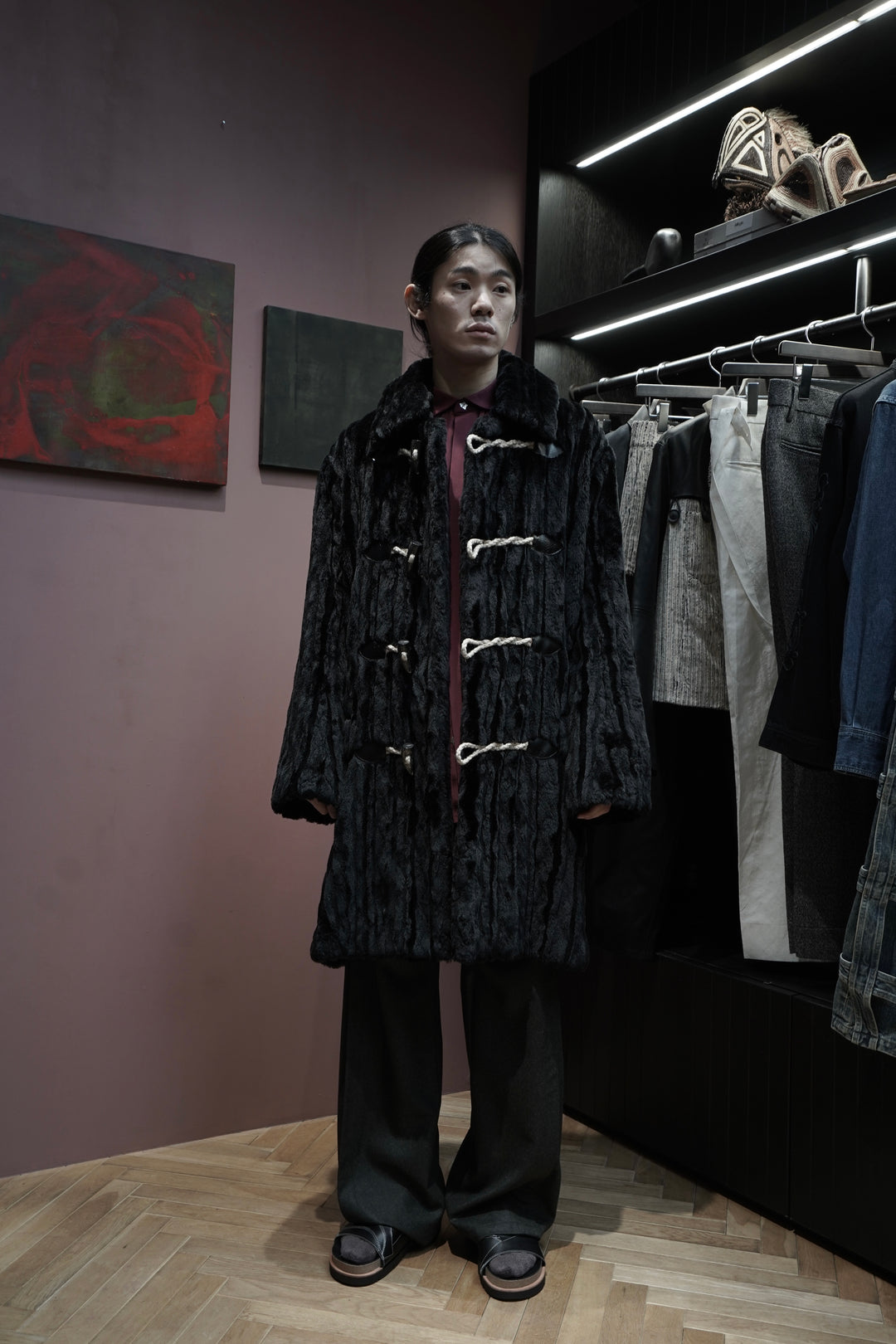 SUGARHILL(シュガーヒル)25AWのFUR COAT(BLACK)(コート)の通販