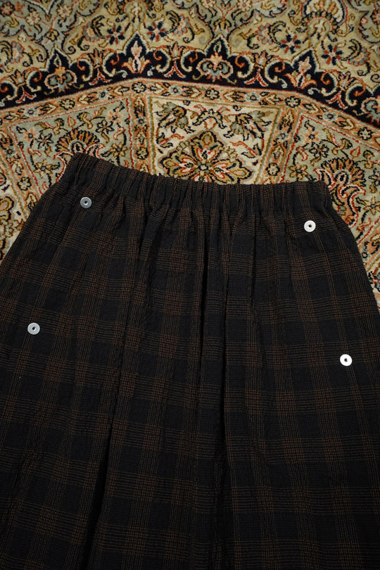 Omar Afridi(オマールアフリディ) のCIRCLE SKIRT(BROWN CHECK