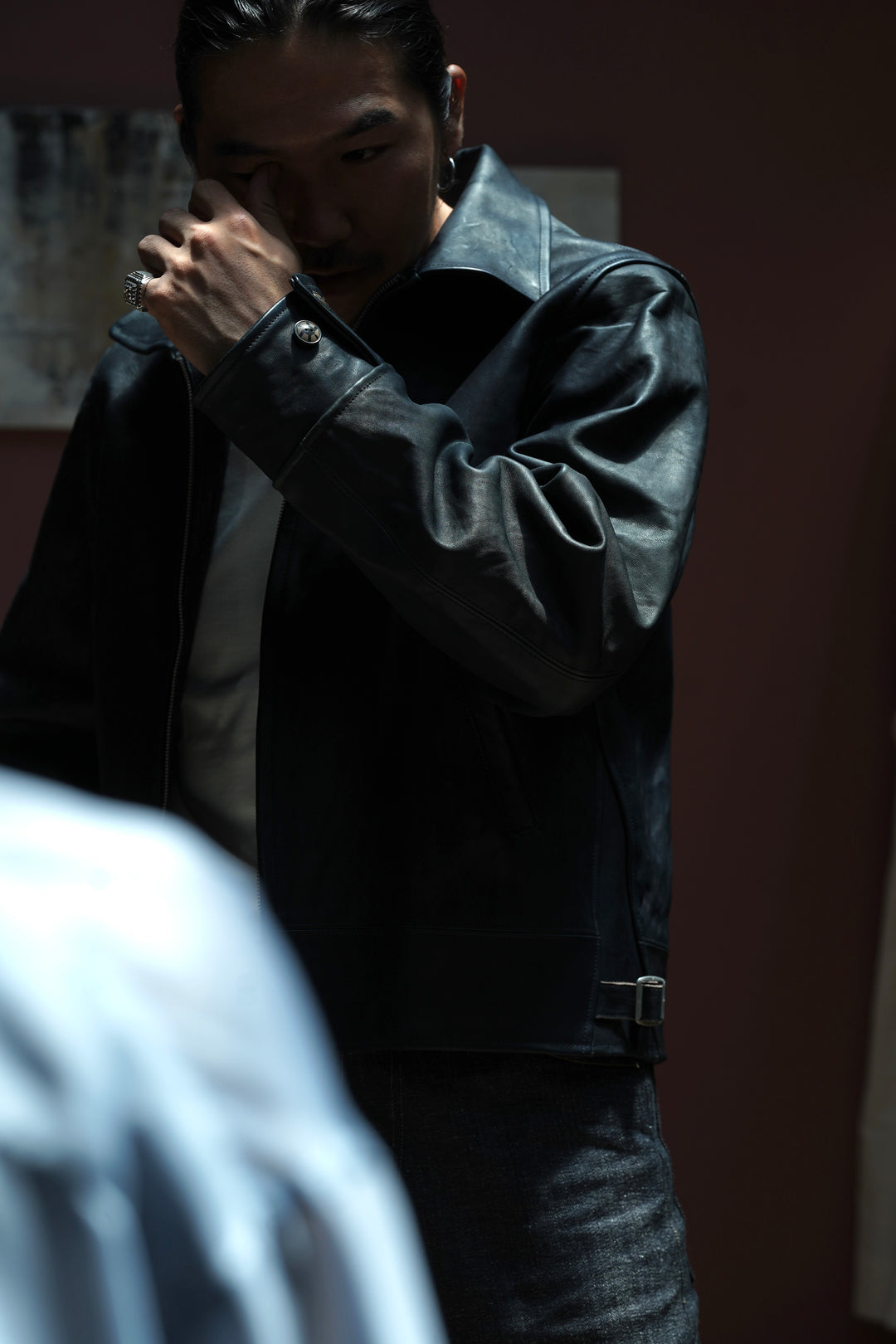 Taiga Takahashi(タイガタカハシ)のCOSSACK LEATHER JACKET(AI DYED