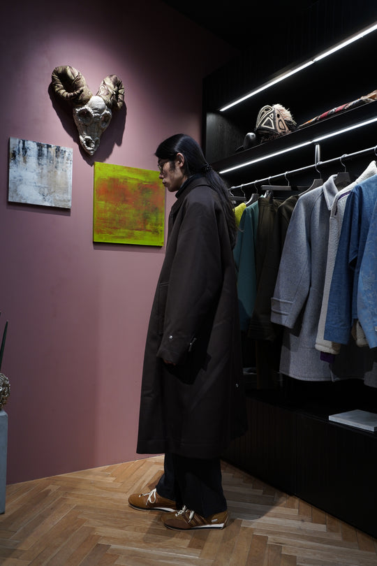 Omar Afridi(オマールアフリディ)のBALMACAAN COAT(TOBACCO)(コート)の Omar Afridi(オマールアフリディ)のBALMACAAN COAT(TOBACCO)(コート)の