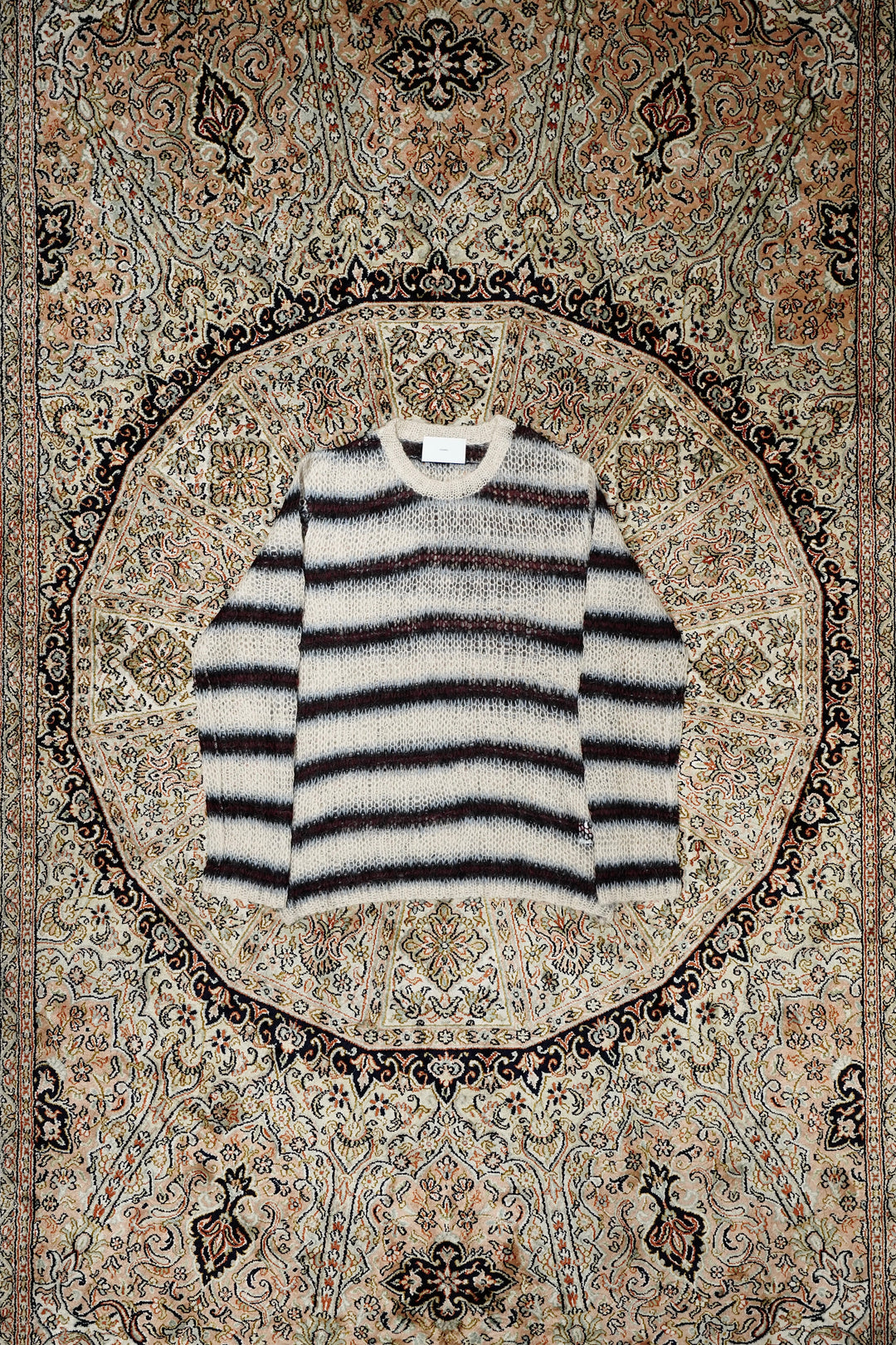 SUGARHILL(シュガーヒル)のMOHAIR STRIPE PULLOVER(WINE STRIPE