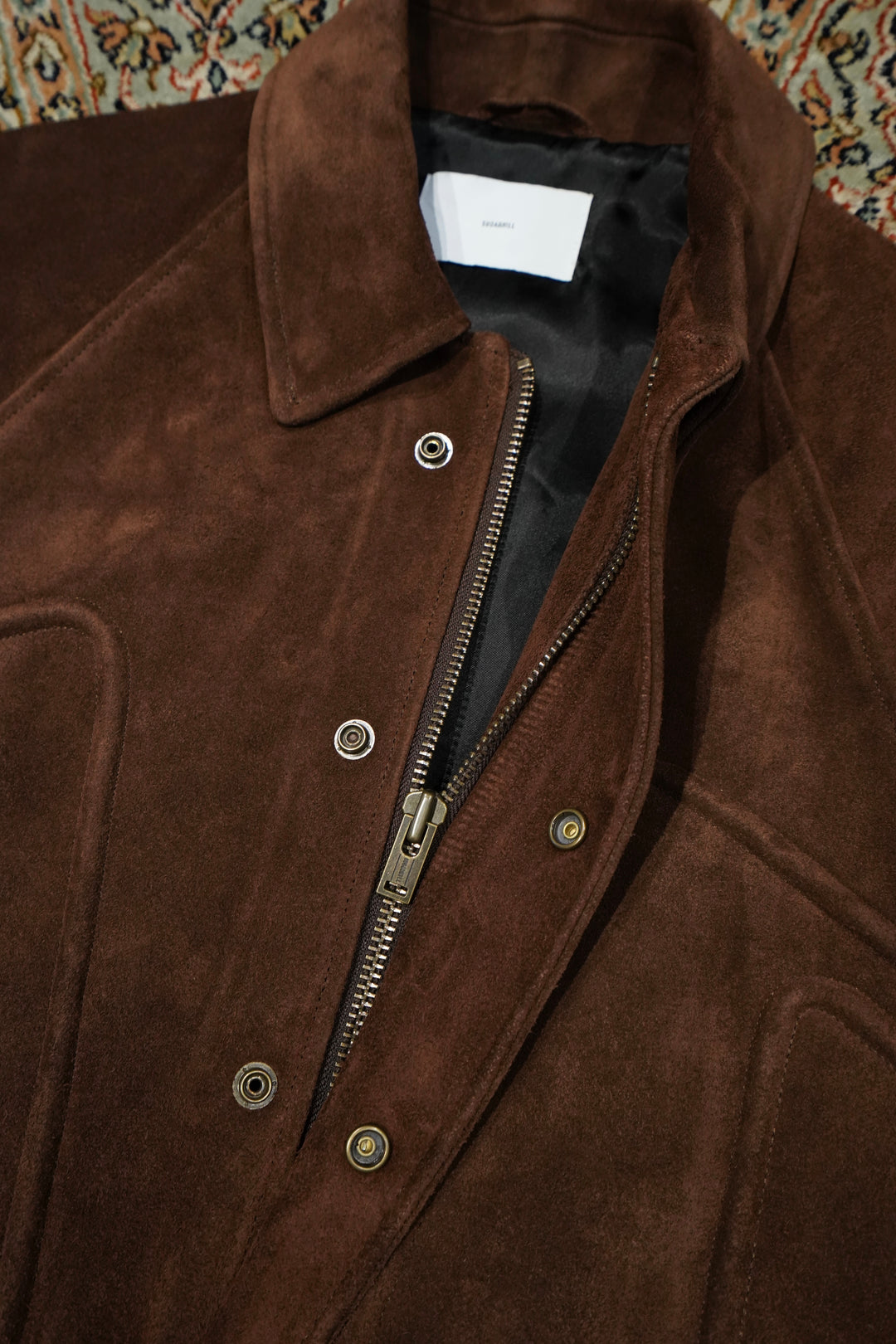 SUGARHILL(シュガーヒル)のSUEDE PIPING LEATHER BLOUSON(BROWN