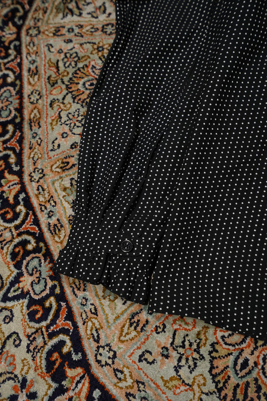 【SARTO】 \"OPEN COLLAR BLOUSE\" SARTO OPEN COLLAR BLOUSE BLACK/O.WHITE | CASANOVA&CO