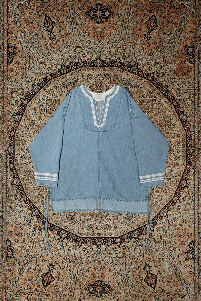SARTO EMBROIDERY PULL OVER サイズM SARTO(サルト)のEMBROIDERY PULL OVER(INDIGO A)(トップス)の通販