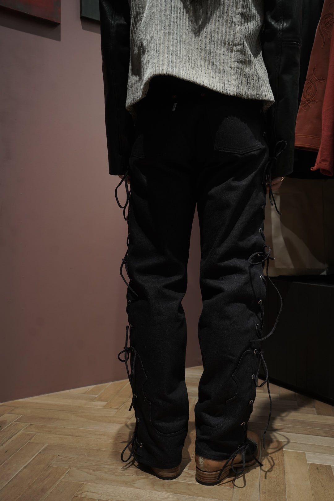 SUGARHILL(シュガーヒル)25AWのTWISTED HEATHER DENIM PANTS(RED x