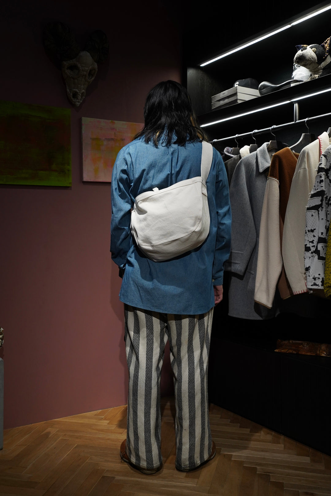 Taiga Takahashi(タイガタカハシ)のNEWSBOY BAG SMALL(IVORY Taiga Takahashi(タイガタカハシ)のNEWSBOY BAG SMALL(IVORY