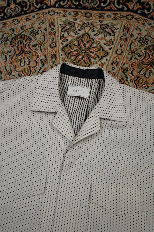 SARTO(サルト)25SSのOPEN COLLAR BLOUSE(O.WHITE/BLACK)(トップス)の