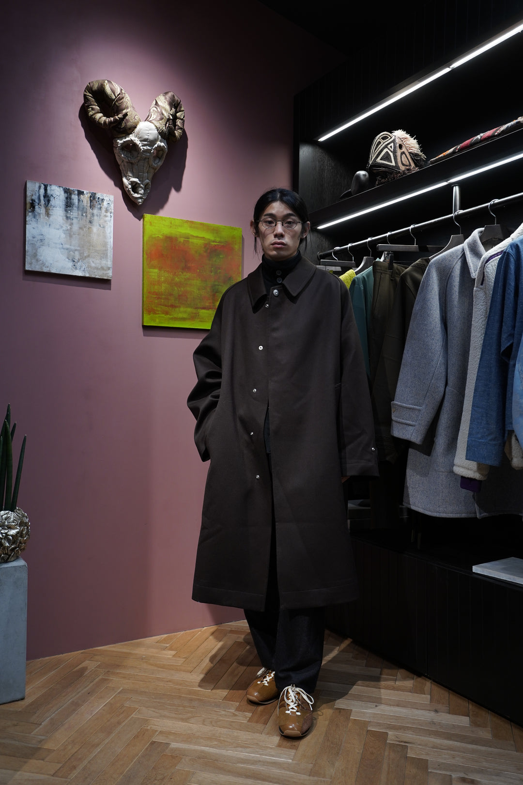 Omar Afridi(オマールアフリディ)のBALMACAAN COAT(TOBACCO)(コート)の