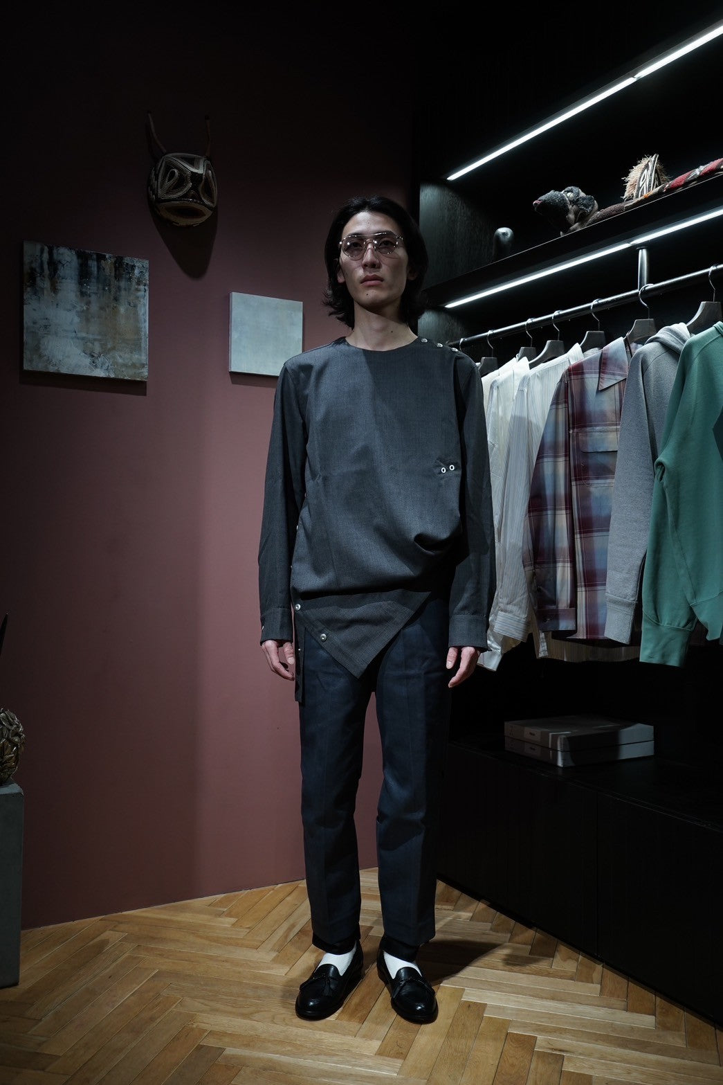 Omar Afridi(オマールアフリディ)25SSのAfridi CINCHED SHIRT(GREY