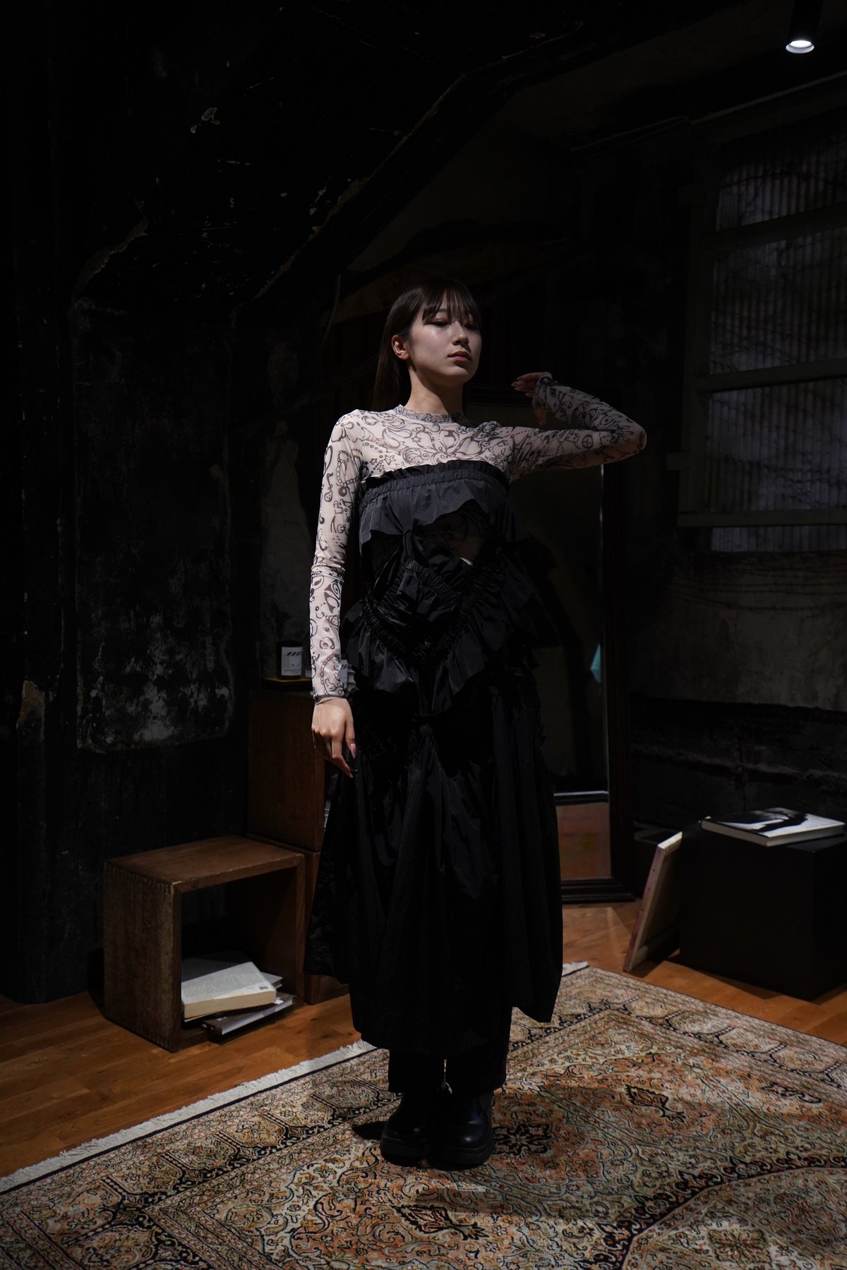 HOUGA(ホウガ)のkiki frill dress(black)(スカート)の通販 | CEDARWOOD