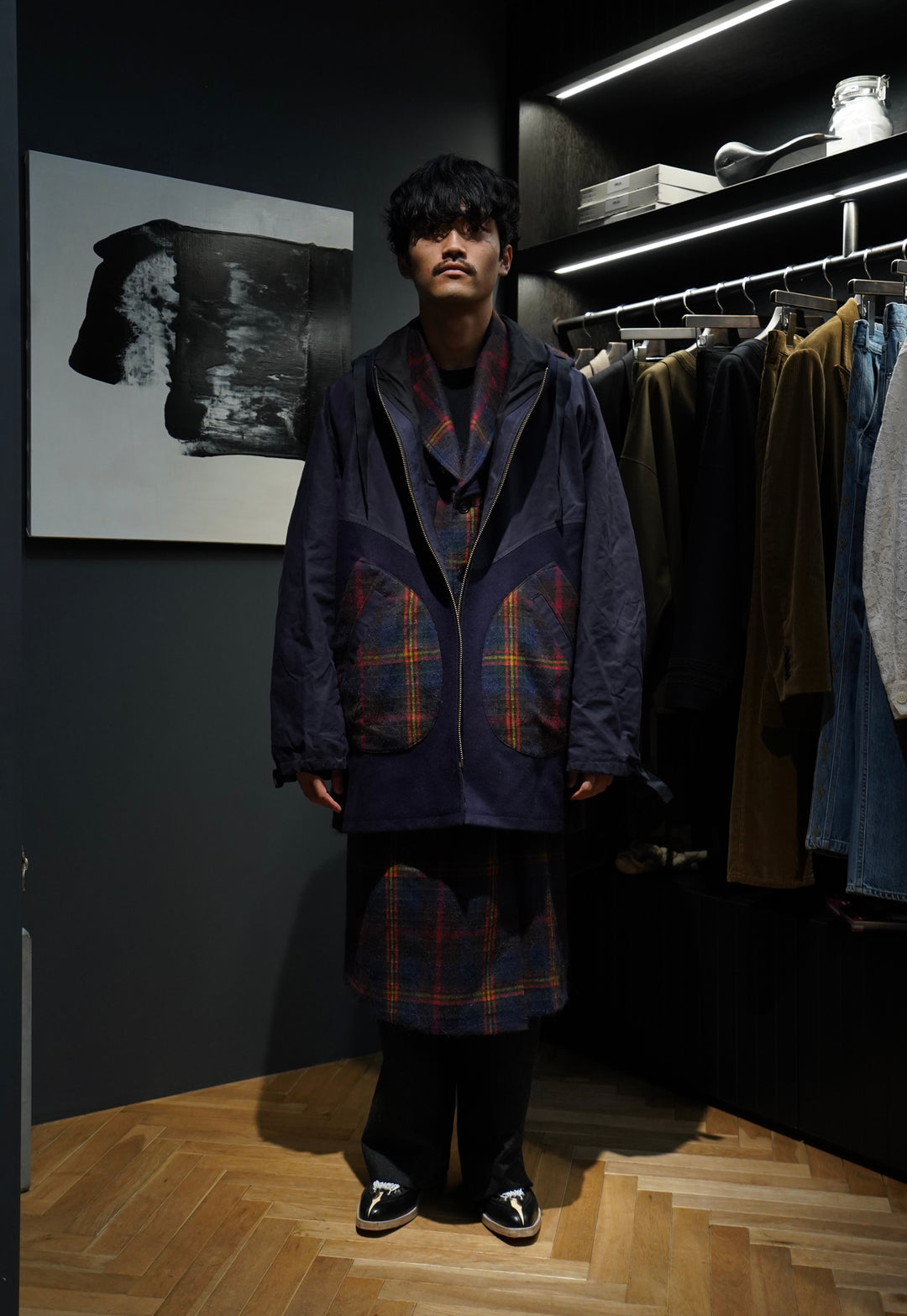 NICHOLAS DALEY(ニコラス デイリー)のSMOCK ZIP PARKA(ND TARTAN