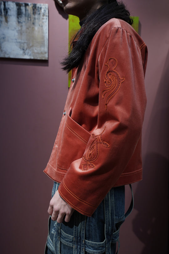 ジャケット・アウター SARTO COTTON VELVET BLOUSON SALMON SARTO(サルト)のCOTTON VELVET BLOUSON(SALMON)(ブルゾン)の通販