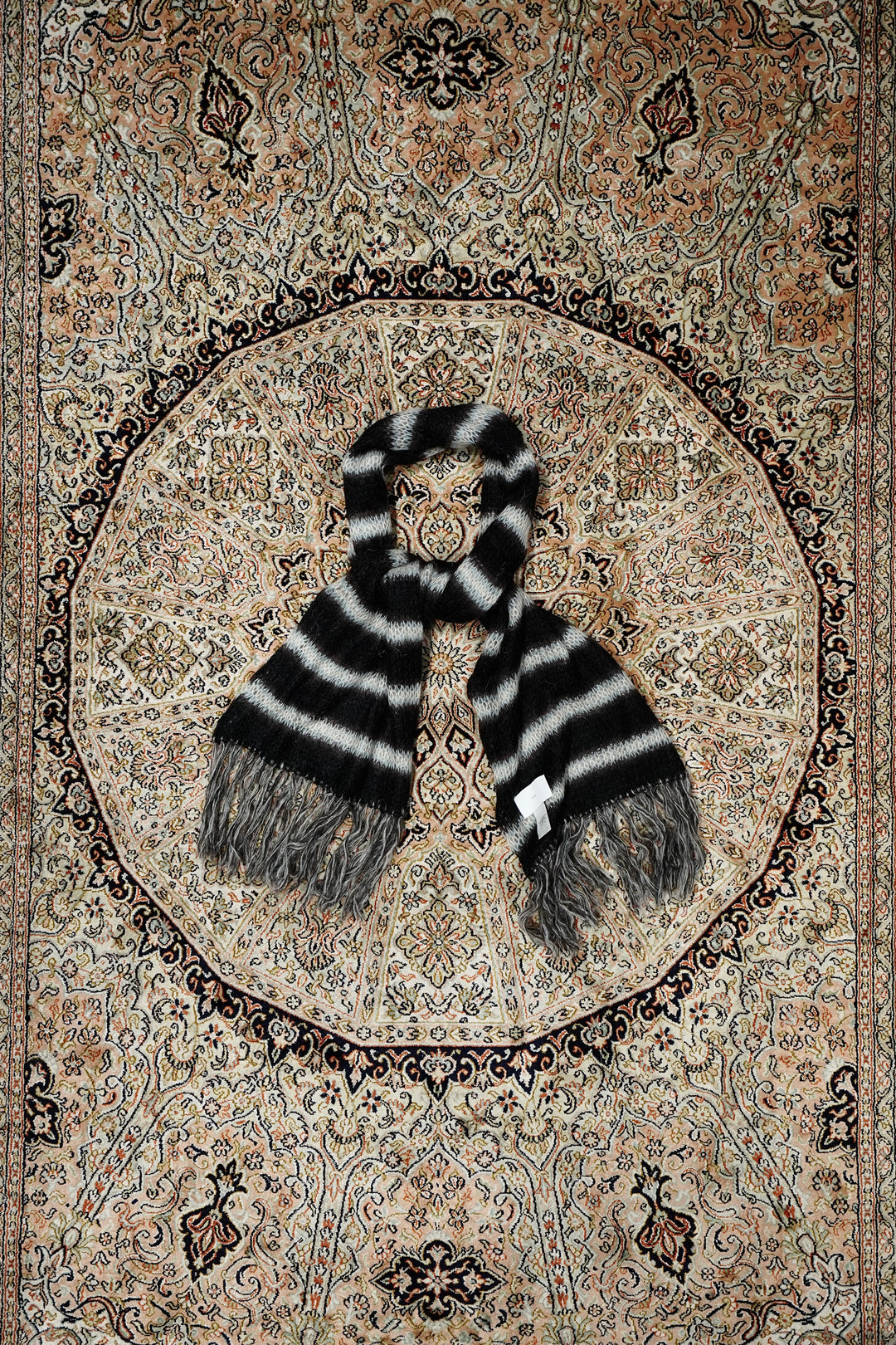 SUGARHILL(シュガーヒル)のMOHAIR STRIPE MUFFLER(MINT STRIPE