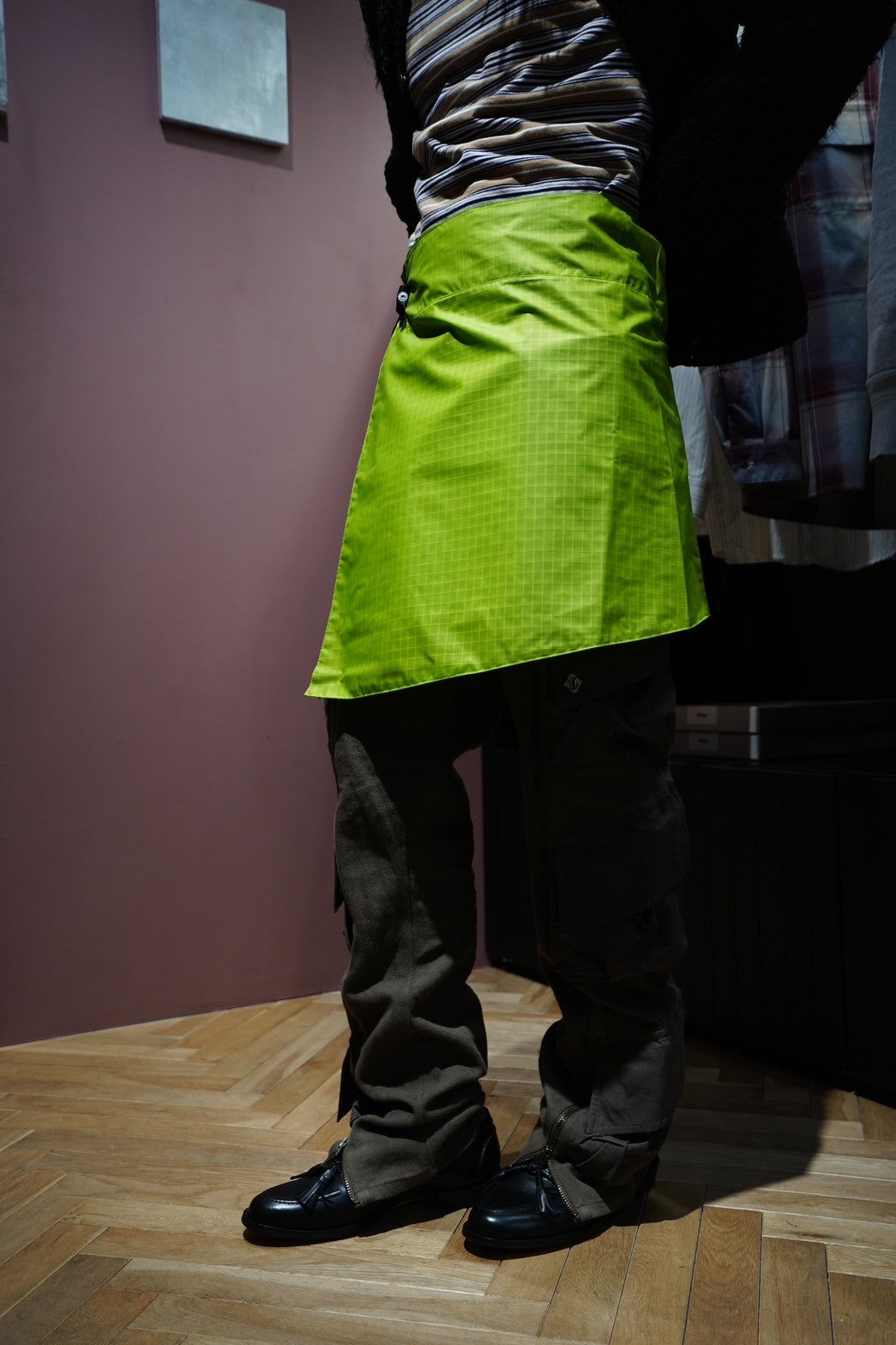 超ポイントアップ祭 Omar SKIRT(APPLE Afridi(オマールアフリディ)25SSのWRAPPED パンツ
