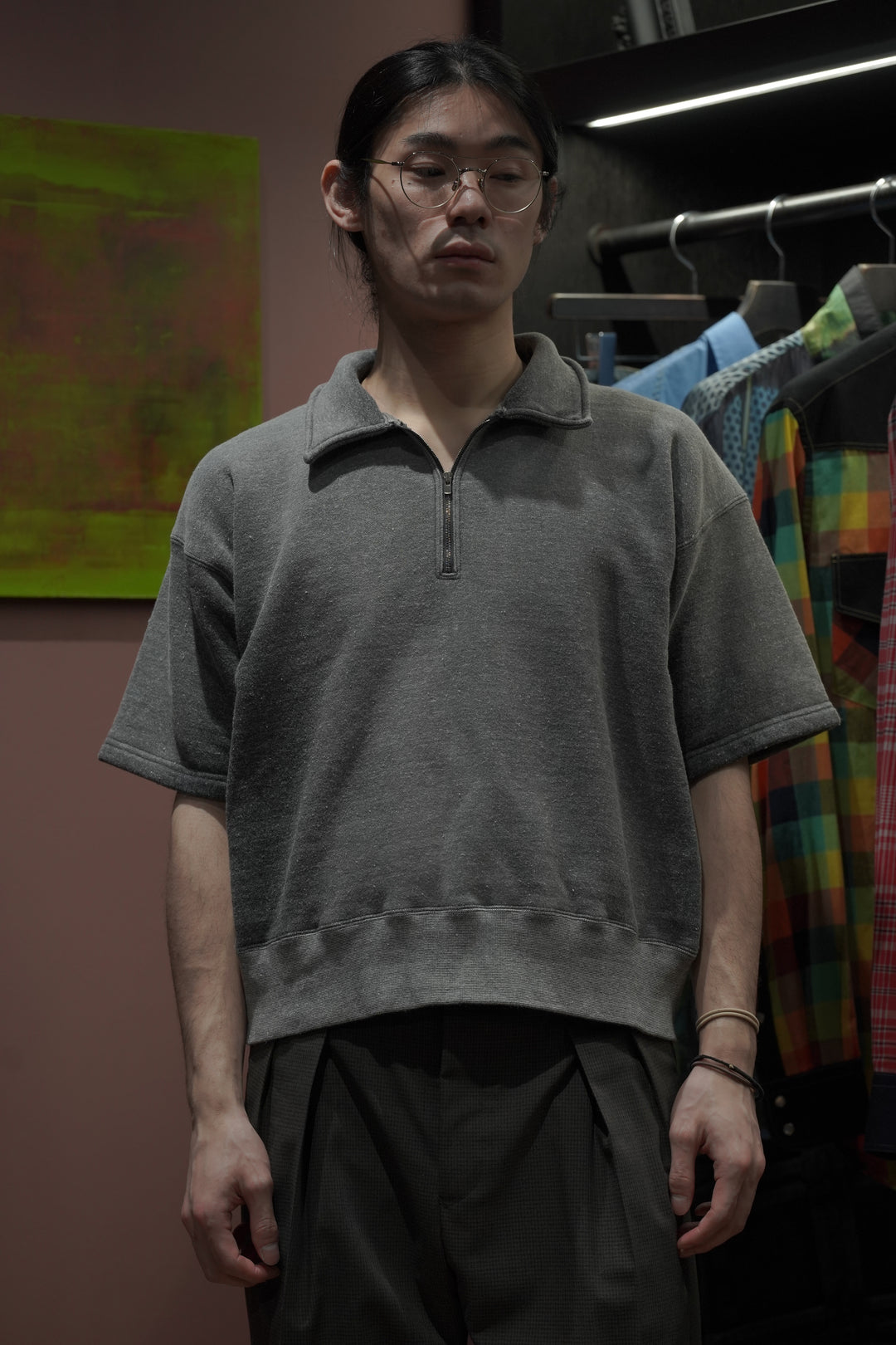 Taiga Takahashi(タイガタカハシ)2026SSのHALF ZIP S/S SWEAT SHIRT