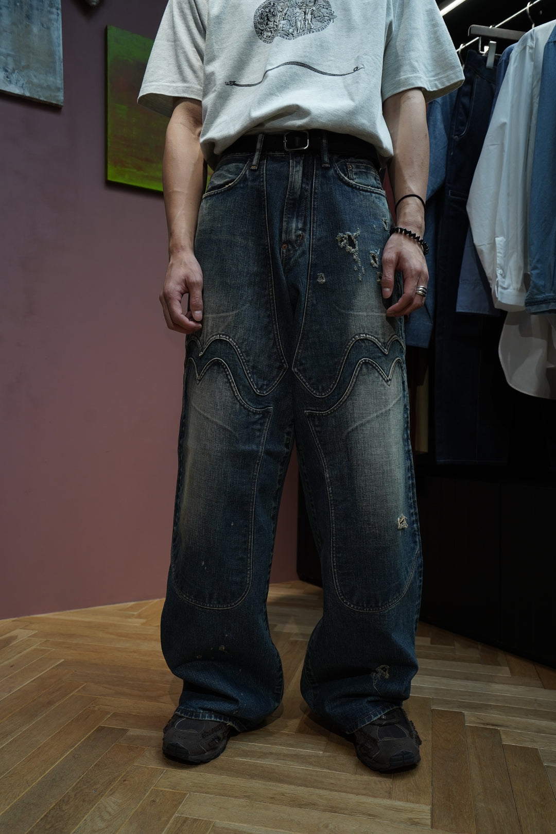新品 24SS SUGARHILL WESTERN WIDE TROUSERS SUGARHILL MODERN WESTERN WIDE TROUSERS