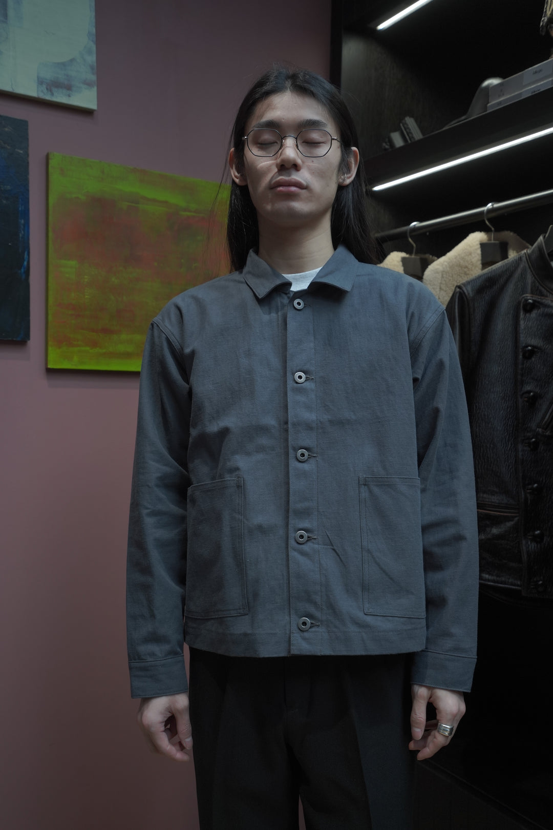 Taiga Takahashi(タイガタカハシ)2026SSのCOVERALL JACKET(CHARCOAL