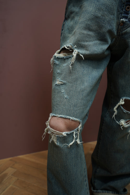 SUGARHILL(シュガーヒル)2025MIDSのDAMAGED MODERN DENIM PANTS WIDE