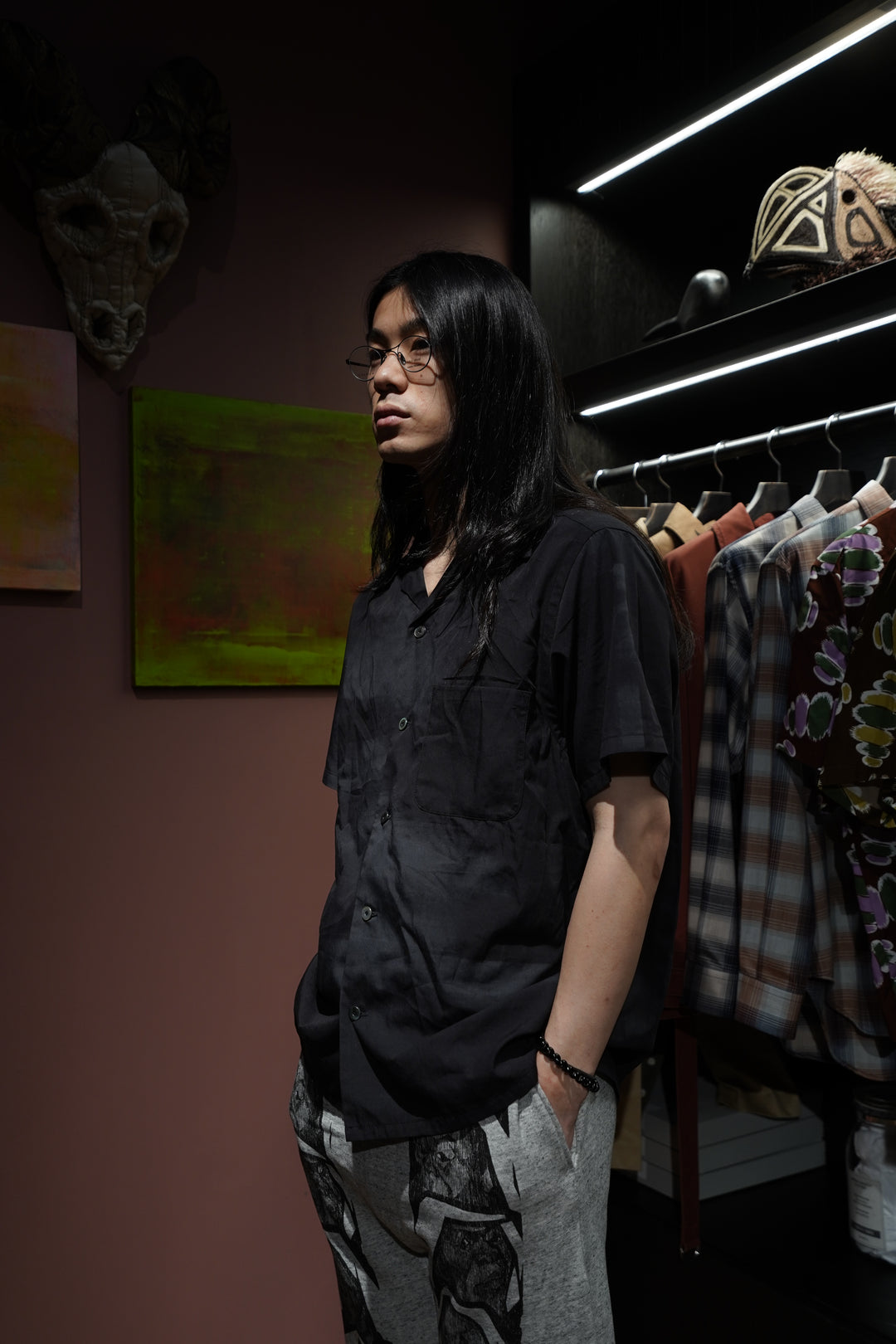 t.t. taiga takahashi タイガタカハシ シャツ サイズ15 Taiga Takahashi(タイガタカハシ) 長袖シャツ106 106 グレー サイズ 15