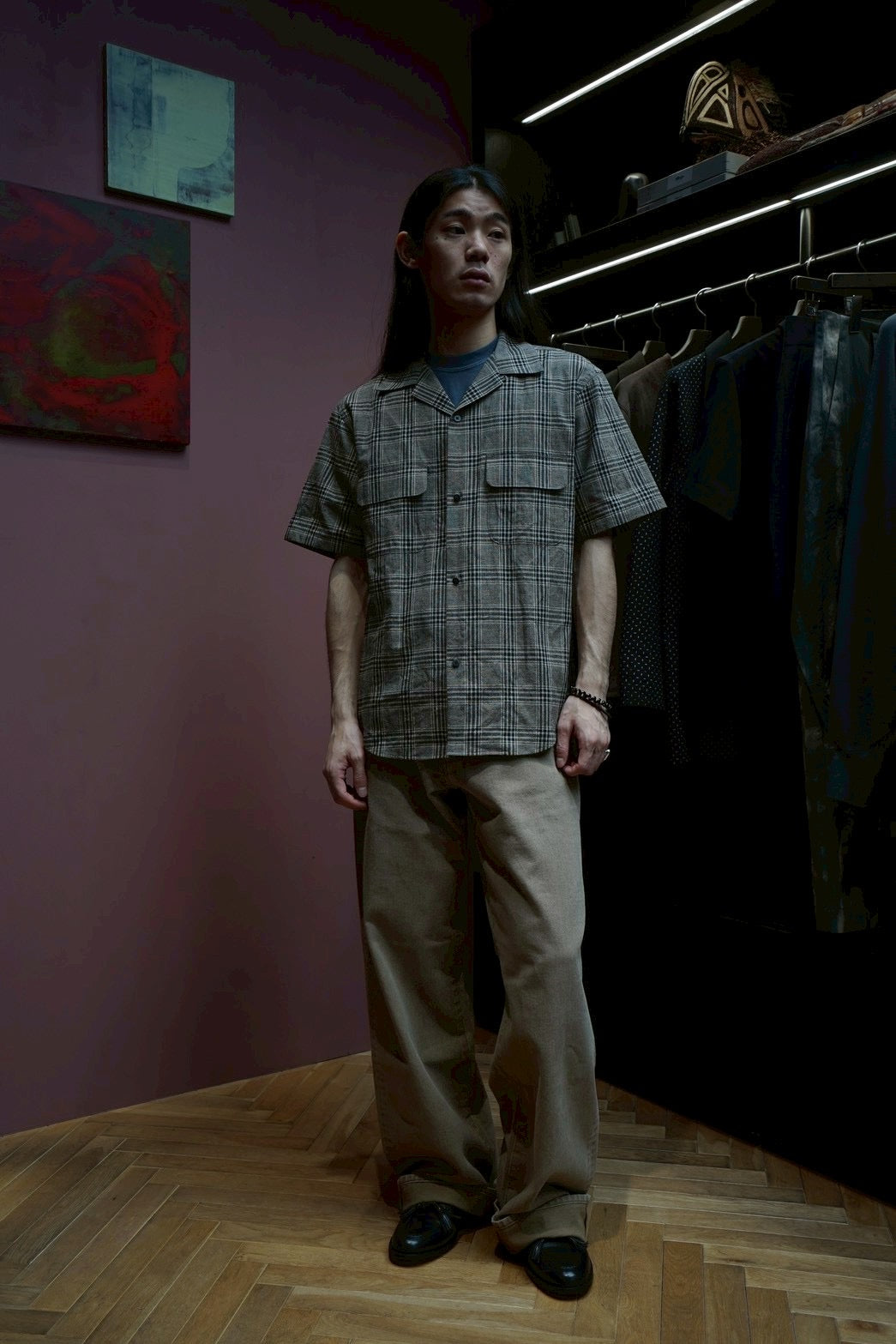 SUGARHILL(シュガーヒル)26HSのLINEN OPEN-COLLAR HALF SLEEVE SHIRT