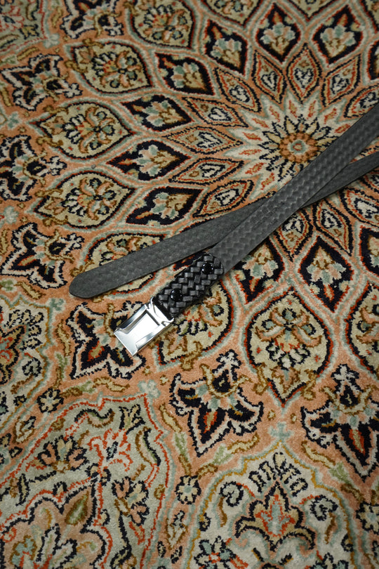 Taiga Takahashi(タイガタカハシ)のBASKETWEAVE PATTERN BELT(BLACK