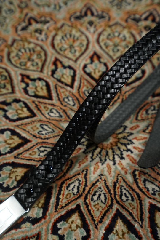 Taiga Takahashi(タイガタカハシ)のBASKETWEAVE PATTERN BELT(BLACK