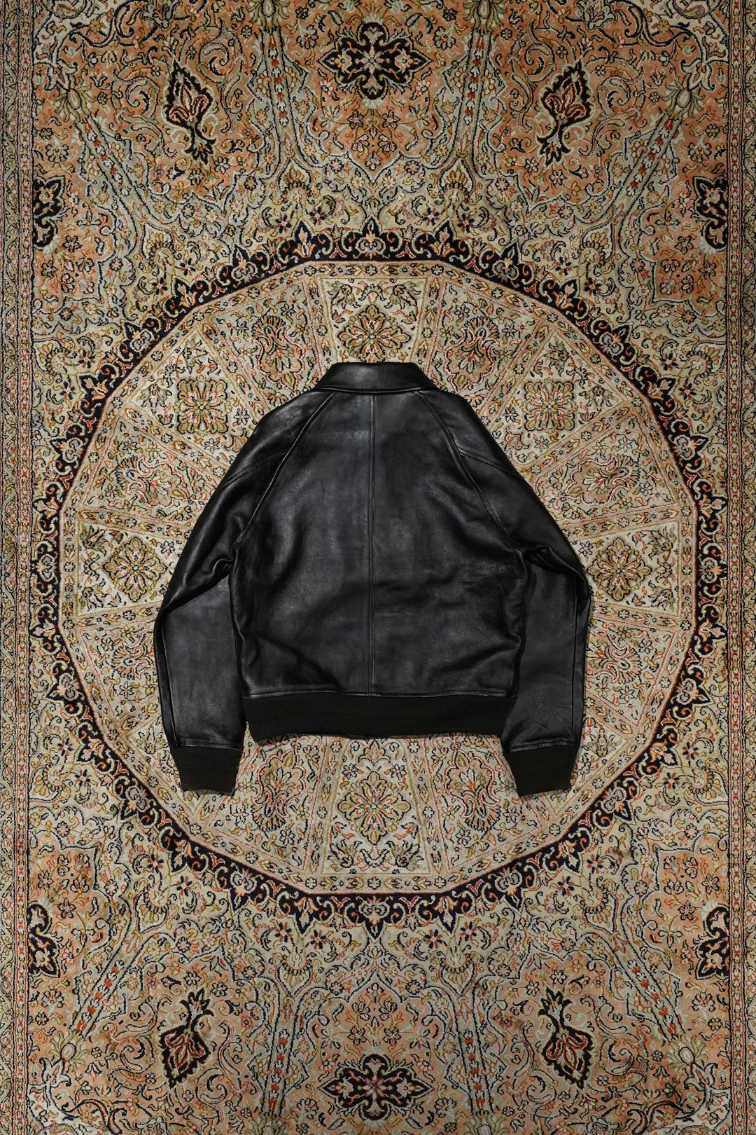 SUGARHILL(シュガーヒル)のCORDED LEATHER BLOUSON(BLACK)(ジャケット
