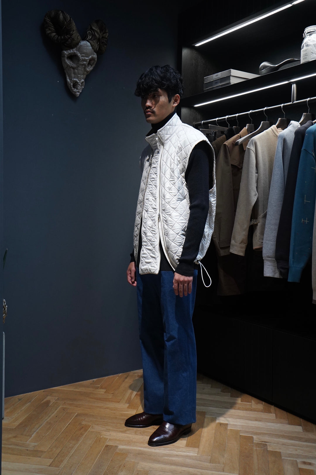 ujoh ウジョー アシンメトリーコットンニットベスト UJOH(ウジョー)のW Zip-up Vest(IVORY)(ベスト)の通販 | CEDARWOOD
